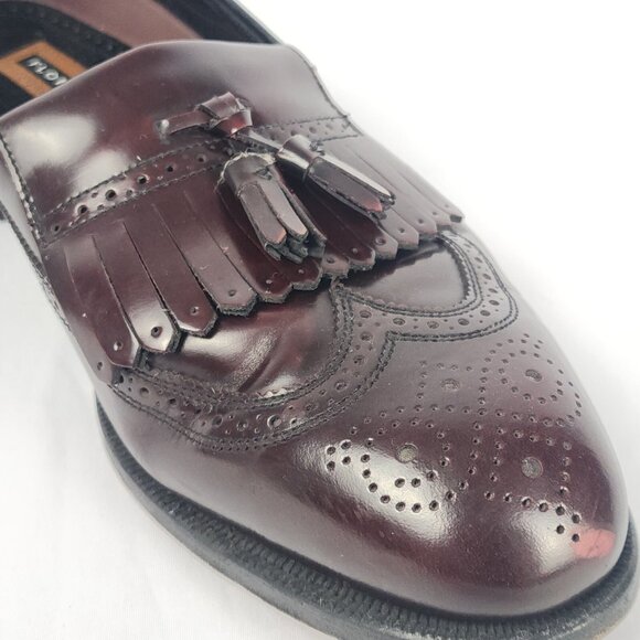 Florsheim Men\'s 10.5‎ Lexington Wingtip Dress Shoe Tassel Burgundy Leather main image 11